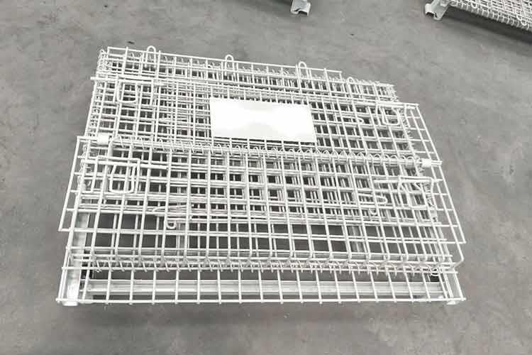 折叠式仓储笼粉末喷涂属于一次性成膜，可提高30-40%的生产率
